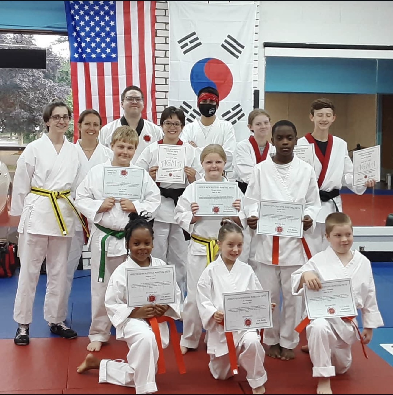 Akron Generations Martial Arts class group with adults and teens