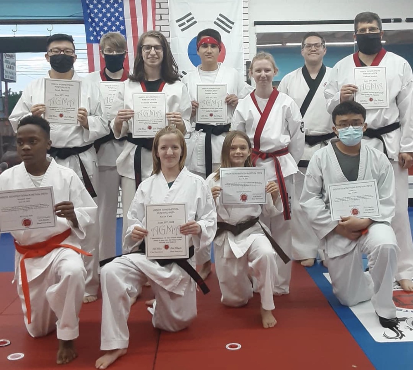 Akron Generations Martial Arts teen class group photo